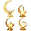 Tafellampen Eid Led Light Moon Star Decoratieve nachtlamp ornamenten kunst ambachten benodigdheden voor islamitische festival party decoratie