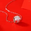 Chains P11741 Lefei Fashion Luxury Trendy Classic Moissanite Ten Mile Galaxy Necklaces For Women 925 Sterling Silver Party Jewelry Gift