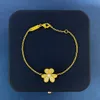 Neue Mode dreiblättrige Blumenkette Armband Frauen Glück Halskette mit Diamanten Gold Silber Rose Vergoldung Ohrring Halskette Armreif Designer Schmuck VAF-2700