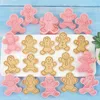 Bakvormen 10 stks/doos Peperkoek Kerst Cookie Cutters Set Biscuit Mold Stempel DIY Taart Decoratie Navidad Jaar Party Gereedschap