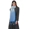 スカーフ秋2023年秋冬濃厚な編組勾配色モヘアショールファッションソフト快適なスカーフ女性
