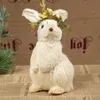 Oggetti decorativi Figurine Paglie di paglia Figurine di coniglio Pasqua Figurine fatte a mano Ornamenti desktop coniglietti Crafts Garden Party Decor 230404