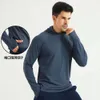 Nueva Lu camisa de manga larga casual color sólido secado rápido deportes fitness abrigo primavera y otoño absorción de humedad sudor lu Nuevo estilo 24 marea