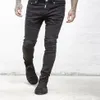 représenter un pantalon de créateur de vêtements slp bleu noir détruit hommes slim denim droit biker jeans skinny hommes jeans déchirés 28-382077