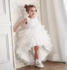 Girl Dresses Sleeveless Tulle Printing Lovely Princess Flower Wedding Party Ball First Communion Dream Kids Gift