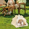 Hundeträger Tragbares Katzen-Tipi-Zelt Outdoor-Hundehaus beherbergt 42 38 cm Haustierkäfigzaun für Welpen