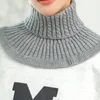 Scarves Knitted Fake Collar Scarf Women Turtleneck Detachable Female Winter Windproof Warm Ruffles Wrap