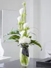 Dekorativa blommor kransar 10st högkvalitativa konstgjorda calla lily för diy brud bröllop bouquet centerpieces hem dekorekorativ