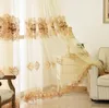 Tende di tulle beige ricamate europee di lusso per soggiorno balcone tessuto voile bianco tende trasparenti per camera da letto WP16030 Y27793000