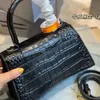 Crocodile handväska kvinnor axelväskor b 23 alen designer väska bb metall spänne crossbody väska kvinnors totebag mode b ag