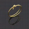 Designer Fluted Open Ladies Bracelet Gold Bracelet Women Stainless Steel Couple Men Fashion Luxury Jewelry Valentine's Day Jewelry Wholesale with Box