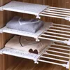 Storage Bags Closet Shelf Divider Adjustable Tension Compartment Organizer Expandable Plastic