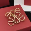 Eenvoudige Letter-L Pins Broche Lowes Luxe Designer Sieraden Voor Vrouwen Gouden Broches Mannen Klassiek Merk Breastpin Sjaal Pak Feestjurk Ornament aw4f