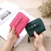 Wallets Women Short Bow Decoration Zipper Female Cute Coin Purses Ladies Solid Color Mini Card Holder Clutch Bag