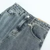 Dżinsowe dżinsy vintage amerykański w stylu myjnia wody nostalgiczne kieszonkowe wzór szczupłej dżinsowej spódnicy
