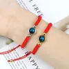 Strand 8MM Blue Tiger Eye Braided Bracelet Adjustable Nylon Thread Round Spacer Couple Bracelet&Bangles Chain Jewelry Pulsera Gift