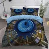 Ensembles de literie imprimé horloge heure housse de couette taies d'oreiller Beddengoed ensemble livraison directe linge de lit couette Housse De Couette 200 X Ropa Cama