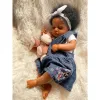 20 pouces Loulou bébé nouveau-né poupée fait à la main réaliste Reborn dormir doux au toucher 3D peint peau veines visibles câlin bébés poupée