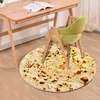 Tapijten Familie Foodstoel Kussen Pizza -afdrukken Ronde deur Mat Wrap Deken Non Slip Slaapkamer Tapijtmatten badkamer huisdecoratie