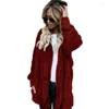 Damenfell 2023 Herbst Winter Frauen Faux Mantel Mittellang verdicken Warm Casual Outcoat Mode Zweiseitige Abnutzung Mit Kapuze Einfarbige Tops