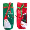 Christmas Decorations Decoration Red Wine Bottle Covers Snowman Santa Claus Bags Home Party Gift Supplier HG0244