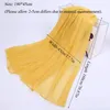 Scarves 1/2PCS Solid Color Scarf Thin Shawls Bandanas Cotton Linen Neckchief Fashion Candy Colored 180 55cm Soft Gifts