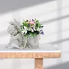 Vases Resin Flower Pots Indoor Plants Tiny Outdoor Decorations Potted Cute Planters Garden Flowerpot Synthetic