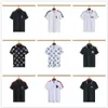 New Designer Men's Polo Black and White Brand Embroidery letters Pure cotton breathable wrinkle resistant pilling Slim-fit commercial oversized 3XL