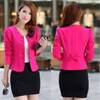 Abiti da donna Rosa Primavera Donna Blazer floreale Fiocco Marca Bianco Corto Blaser Donna Taglie forti Top Manica lunga XXL Abbigliamento da lavoro femminile