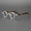 Lunettes de soleil d'été design de luxe japonaises faites à la main République de Chine Style plaque ronde ronde avec monture de lunettes haute myopie hommes femmes mode