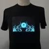 T-shirts pour hommes Fête de Noël Dj Equalizer Display Musique lumineuse Light Up Glowing Led Tshirt 230404