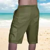 Mäns shorts Men shorts mode casual Men's Loose Beach Wear Shorts Poet Solid Color Loose Men's Sport Cotton and Linen Shorts Pants Z0404