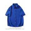 Chemises décontractées pour hommes pour 2023 été hauts à la mode Blouses hommes manches courtes surdimensionné 5XL Cargo militaire noir bleu vêtements