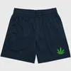Mäns shorts Green Leaves High Street Mesh Fitness Training Running Casual Basketball Loose Gym Breattable Croped Pants Boxers