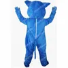 Mavi Kurt Leopar Köpek Maskot Kostümleri Cadılar Bayramı Çizgi Film Karakter Kıyafet Takım Xmas Açık Mekan Kıyafeti Unisex Promosyon Reklam Giysileri