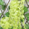 装飾的な花の花輪12ピースウィステリア人工花ふさふれ