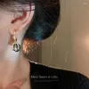 Dangle Earrings 2023ファッション絶妙なラインストーンブラックチューリップフラワー気質甘い女の子の女性のジュエリーアクセサリー