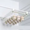 Bottiglie di stoccaggio Cucina Frutta Scatola per alimenti Plastica trasparente Organizzatore per frigorifero Scivolo sotto il ripiano Scatole per cassetti Supporto per rack Accessori per frigorifero