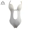 TOPMELON dos nu soutien-gorge Invisible soutien-gorge sans couture corps Shaper Lingerie femmes plongeant clair sangle réglable découpé brassière Y200415261R