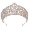 Luxe Couronne De Mariée Coiffes Sparkle Strass Cristaux De Mariage Couronnes Cristal Bandeau Cheveux Accessoires Partie Diadèmes Baroque c309l