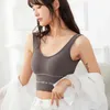 Yoga outfit kvinnor sömlös rör topp bh skönhet bakre sling rem lindad bröst anti-ljus sport fitness u-formade underkläder