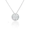 Hot Sales Sparkly 925 Sterling Silver Full Moissanite Diamond Disc Pendant Halsbandsmycken för kvinnor