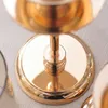 3 pz / set Retro Portacandele in metallo Creativo Candeliere in vetro Artigianato Forniture per feste di nozze Candelabro Decorazioni per la casa Ornamenti NOVITÀ