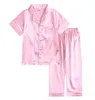 Den senaste avslappnade hemkläder sommarbarn Silk Hemkläder en mängd olika stilar att välja mellan Support Custom Logo