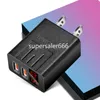 Schnelle Schnellladegeräte EU US Dual Ports LED-Anzeige 5V 3,1A Wandladegerät AC Travel Home Power Adapter für IPhone 12 13 14 Samsung LG S1