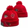 Gorros de punto con puños para hombre, gorros con pompón de Arizona, gorros con pompón ARI, gorro de punto deportivo, gorros de béisbol cálidos de lana a rayas, gorra para mujer