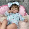 18 pouces bébé Reborn poupée réaliste réaliste yeux adorables ouvert nouveau-né poupée fille nommée somme avec des yeux bleus et une sucette pour bébé