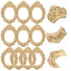 Frames 10 Pcs Po Frame House Picture Mini Props DIY Crafts Supplies Decorations Home Resin Material Background Vintage Gold