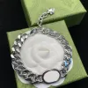 Herren-Designer-Ketten-Armbänder für Damen, Silber-Halskette, Edelstahl-Schmuck, Ketten-Halsketten, Luxus-Halsketten, G-Armband, 925er Sterlingsilber 237102D