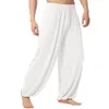 Pantalons pour hommes Sarouel Pantalons de yoga Hommes Casual Couleur unie Baggy Pantalons Danse du ventre Pantalons de yoga Pantalons de survêtement À la mode Lâche Danse Sport Vêtements 230404